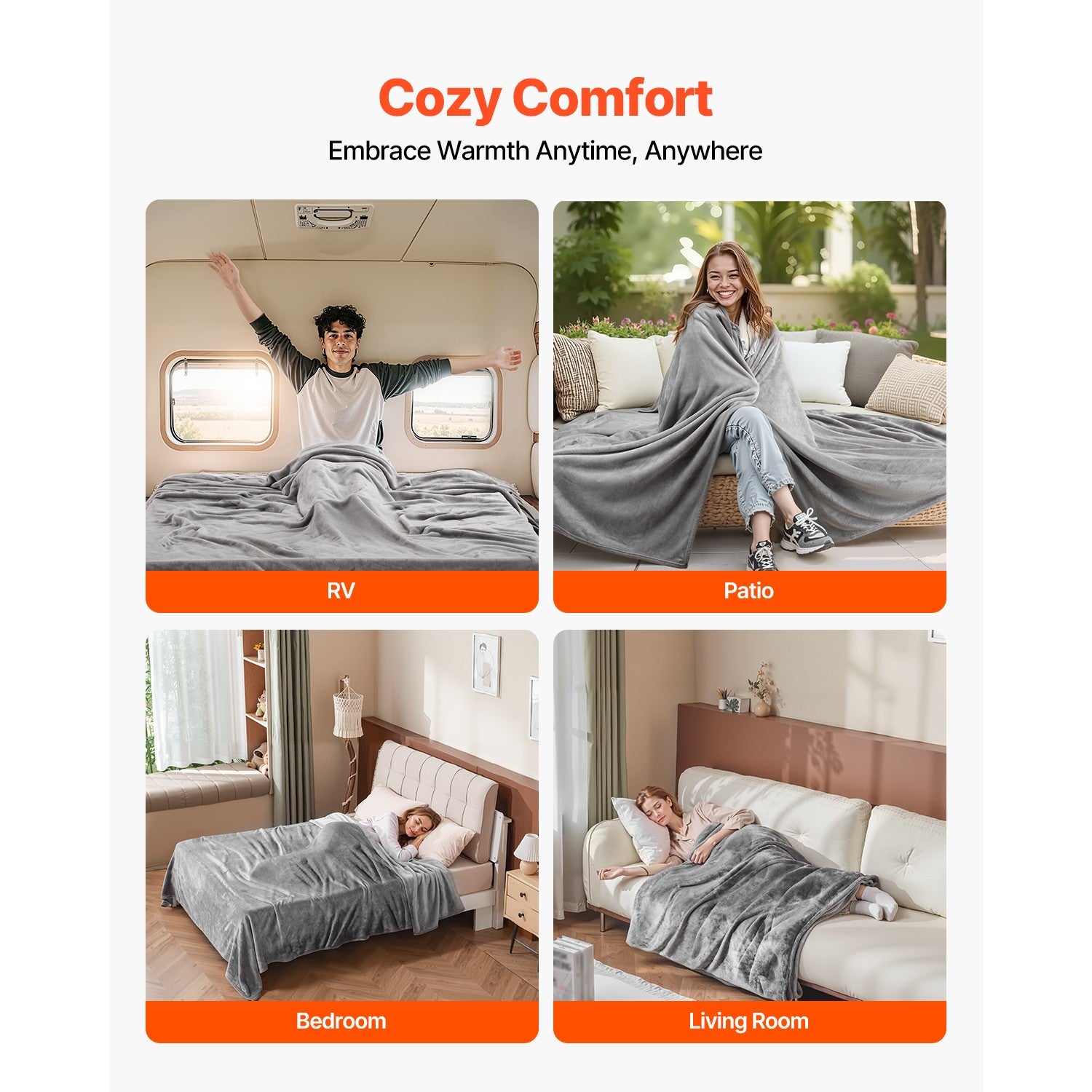 King Size Blanket 108 X 90 Inches Lightweight Throw Blanket for Bed Grey