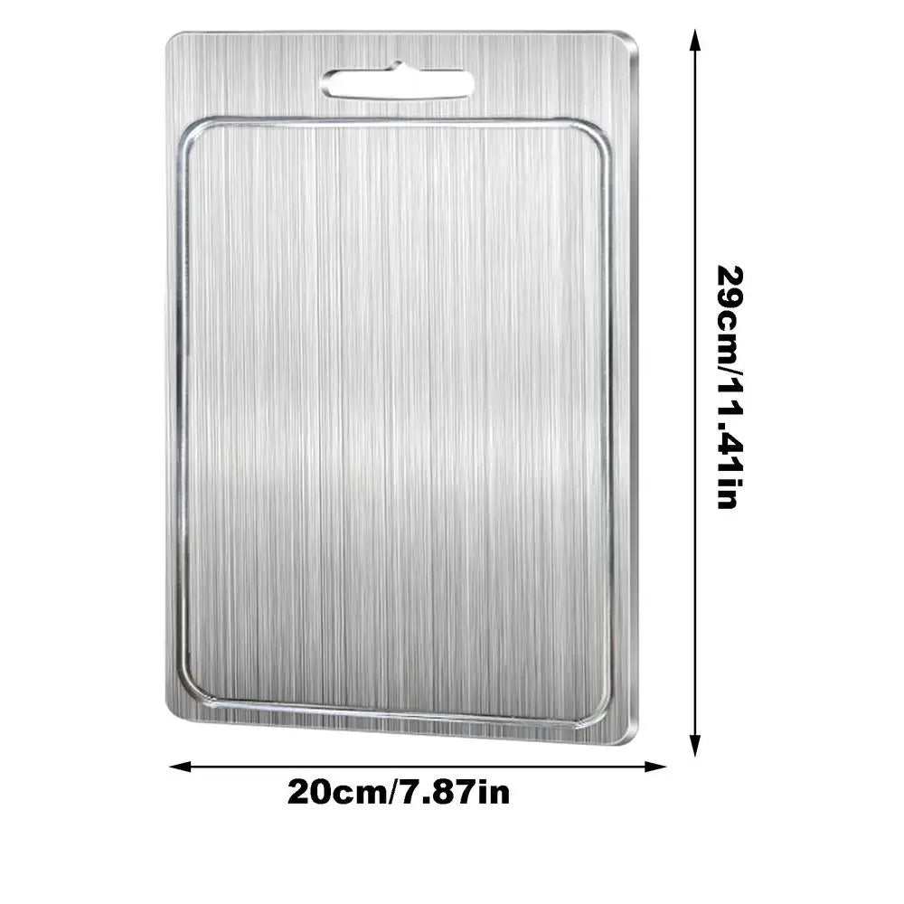 Stainless Steel Cutting Board Double Sided Metal Cutting Board Cutting Board Pastry Board Cutting Board Kitchen Cooking Supplies
