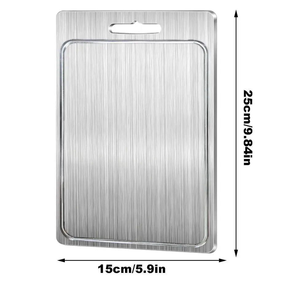 Stainless Steel Cutting Board Double Sided Metal Cutting Board Cutting Board Pastry Board Cutting Board Kitchen Cooking Supplies
