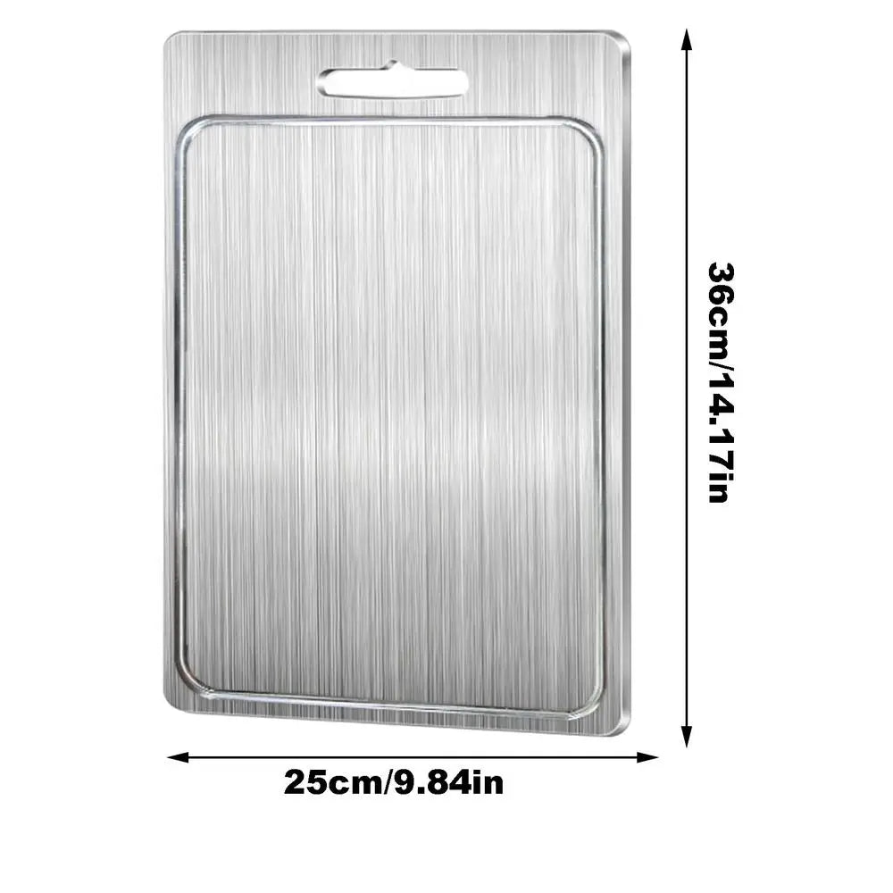 Stainless Steel Cutting Board Double Sided Metal Cutting Board Cutting Board Pastry Board Cutting Board Kitchen Cooking Supplies