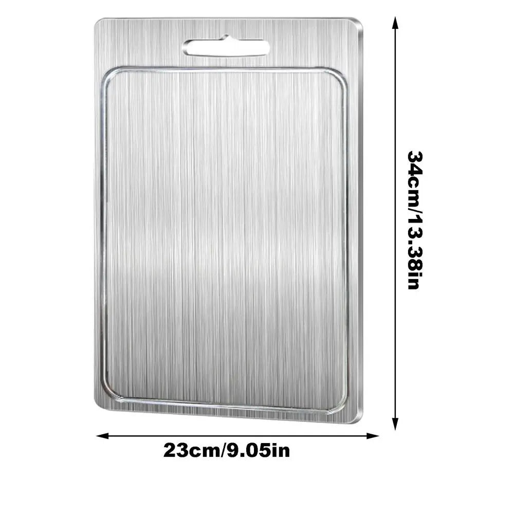 Stainless Steel Cutting Board Double Sided Metal Cutting Board Cutting Board Pastry Board Cutting Board Kitchen Cooking Supplies