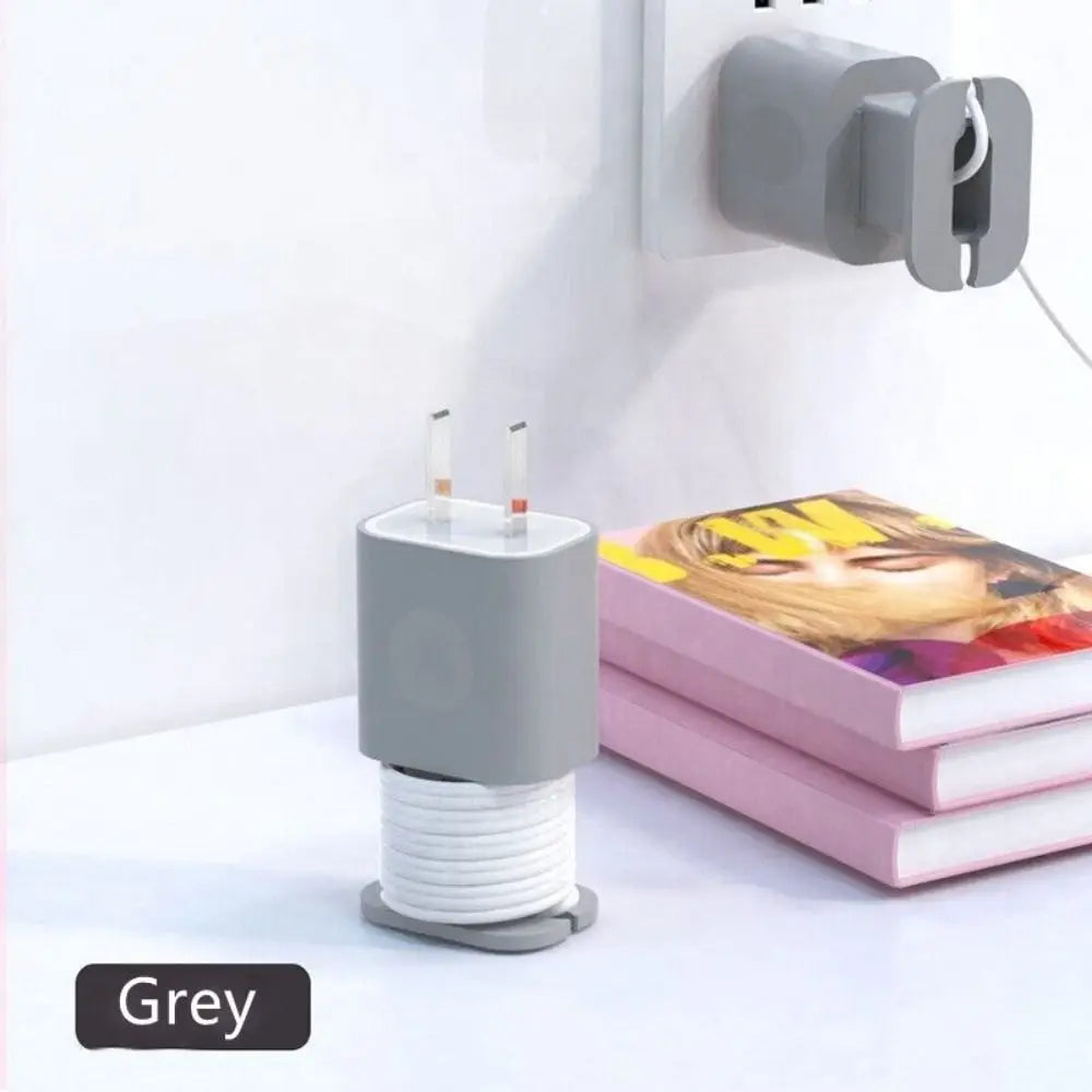 1Pc 2 in 1 Silicone Charger Protector for Iphone 18W/20W Charger Portable Anti-Break Protection Case Convenient Cable Storage