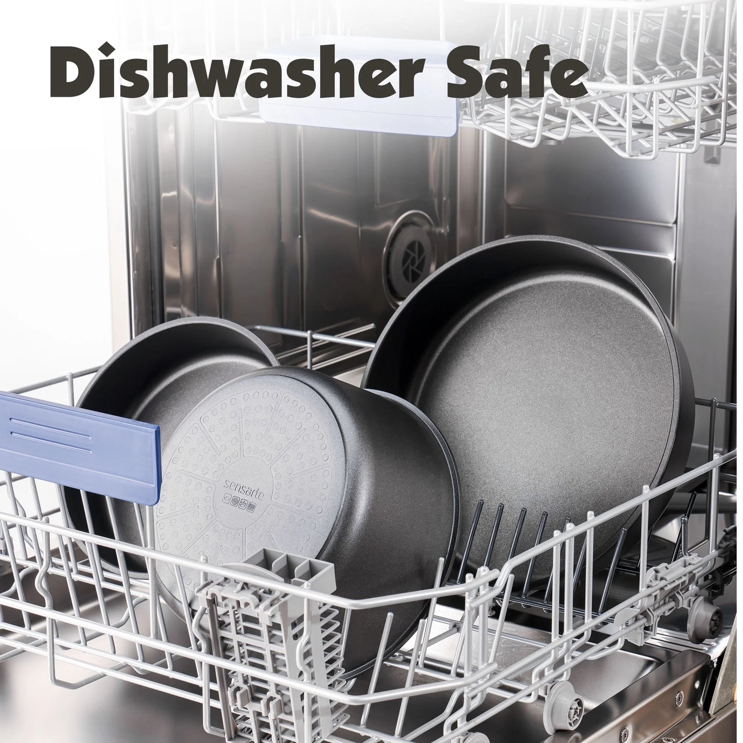 Nonstick Pots and Pans Set with Detachable Handle, 18Pcs Induction Kitchen Cookware Set Stackable, Dishwasher/Oven Safe(Black)