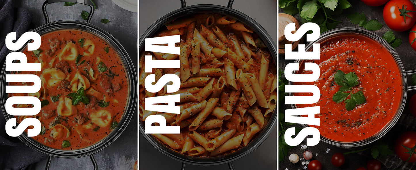 6Pcs Stainless Steel Pots and Pans Set - Nonstick Scratch Resistant Cookware