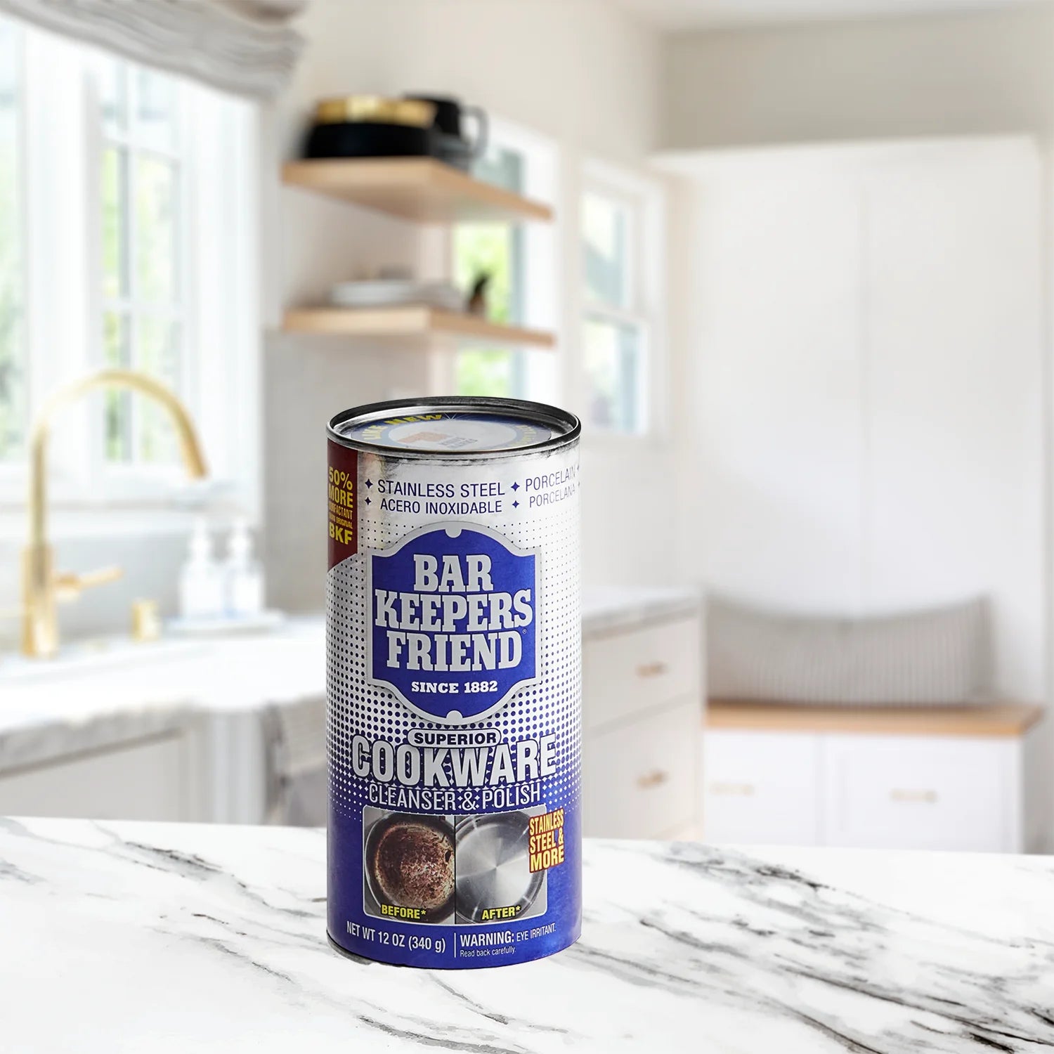 Cookware Cleanser & Polish (12 Oz) - Cleaner, Degreaser & Stain-Remover - for Use on Stainless Steel and Copper Pots, Pans and Utensils, Glass Casserole Dishes and More(2)