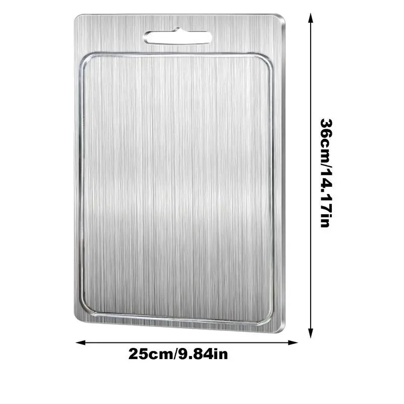 Stainless Steel Cutting Board Double Sided Metal Cutting Board Cutting Board Pastry Board Cutting Board Kitchen Cooking Supplies