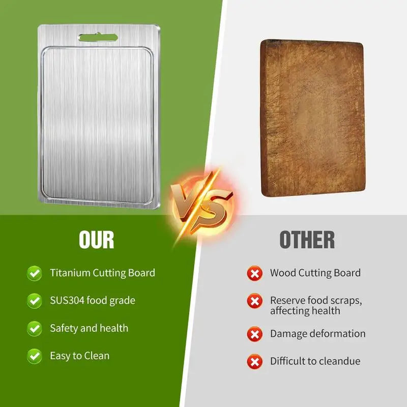 Stainless Steel Cutting Board Double Sided Metal Cutting Board Cutting Board Pastry Board Cutting Board Kitchen Cooking Supplies
